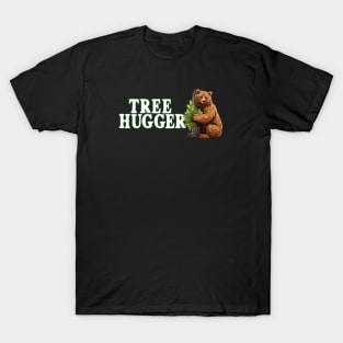 Tree Hugger Bear Hugging Tree Nature Lover Bear Lovers T-Shirt